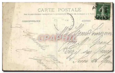 Wodospad Sassenage zimą — okolice Grenoble — Cliché O. V., kolekcja L. P., Grenoble, nr 639 — Rewers