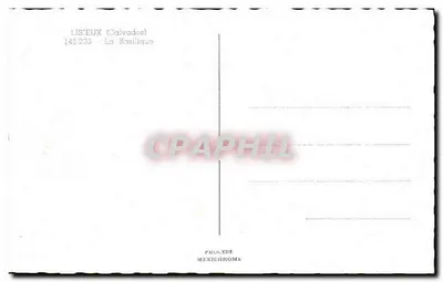 Lisieux (Calvados) — La Basílica — editorial Chantal, n° de serie 142.233 — Reverso