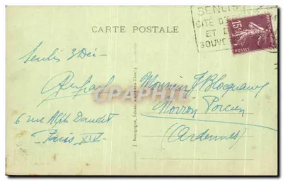 Senlis (Oise) - Katedra — wydawca J. Bourgogne, nr 6 — Rewers