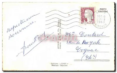 Bourg-sur-Gironde — vista panorâmica — Artaud & Fils, Nantes — Verso