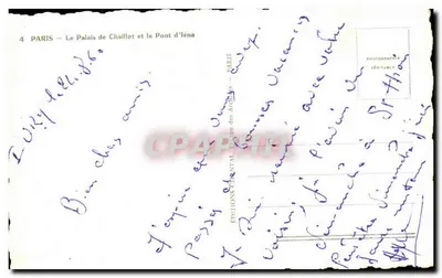 Paryż — Pałac Chaillot i Most Ieny — Chantal — Rewers