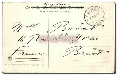 Napoli — Riviera di Chiaja — Wyd. E. Ragozino, Galleria Umberto, Napoli 22074 - 122 — Rewers