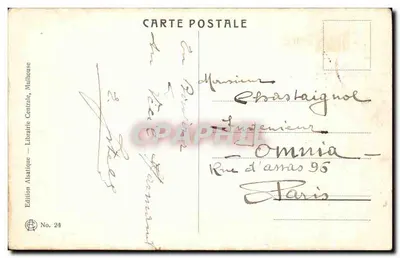 Vieil-Armand, wschód — widok górski z promenadą — Wydawnictwo Alsatyckie, Mulhouse, nr 24 — Rewers