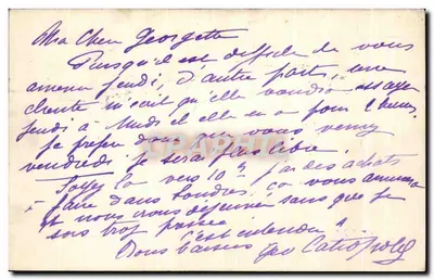 Carta postal de Paris para Londres — Corset Cipale, 8 Rue de Castiglione — carimbo verde de 9 centavos, datada 18 de outubro — Verso