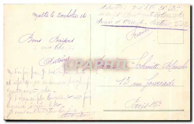 Malta — Floriana — widok panoramiczny parku i głównego budynku — Rewers