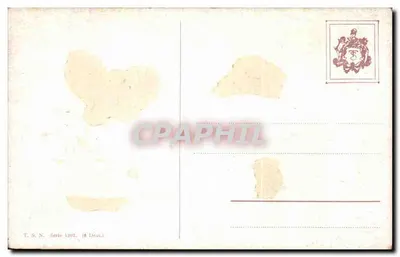 Paisagem invernal com pastor e rebanho — desenho de A. Keulman — T.S.N. Série 1307 (Dresde) — Verso