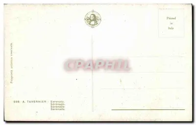 Sérénade — A. Tavernier — n° 598 — Verso