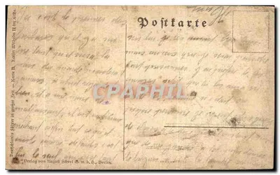 Stara pocztówka Cesarz Kajzer Wilhelm II w polu Militaria Cesarz — Rewers