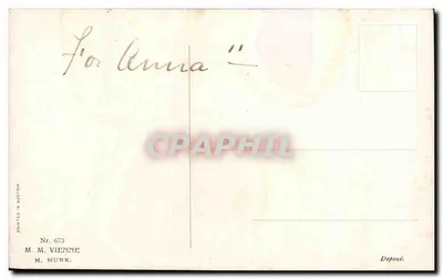 Mulher com flores — Viena — M. M. Viena, n° 673 — Verso