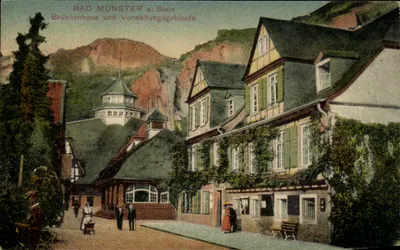 Bad Münster a. Stein — Brunnenhaus e Edifício Administrativo — editor não identificado, número de série não visível