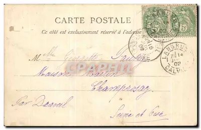 Les Petits Travailleurs de la Mer — Langrune-sur-Mer — J. Bretchel, editor, Caen. Depositado. N° 239 — Verso