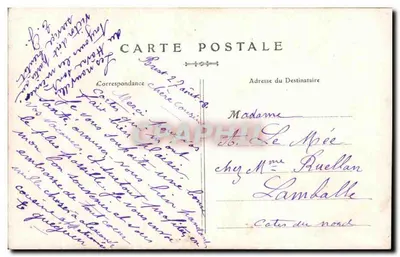 Portret mężczyzny w stroju epokowym — wydawca nieznany — znaczek 10c Republika Francuska — Rewers