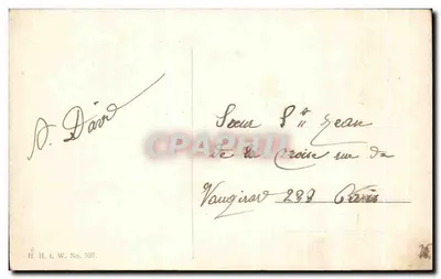 Boże Narodzenie — Dziecko i renifer z choinką — Wydawca H.H.I.W. nr 537 — Rewers