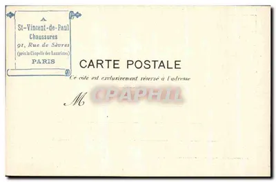 Młodzi tancerze w strojach wiosennych — A. St-Vincent-de-Paul, Buty, Paryż — Rewers
