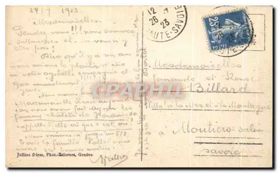 Chamonix - Morze lodowe i Gara Montenvers — J.J. 8825 — Rewers