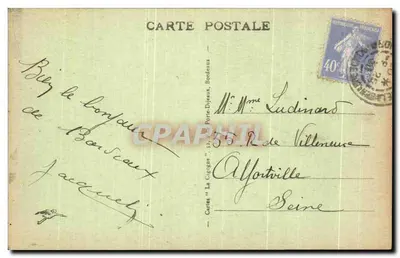 Bordeaux - Muzeum - Statua Louisa XVI — Karta pocztowa nr 58, wydana przez Karty 'La Cigogne' — Rewers