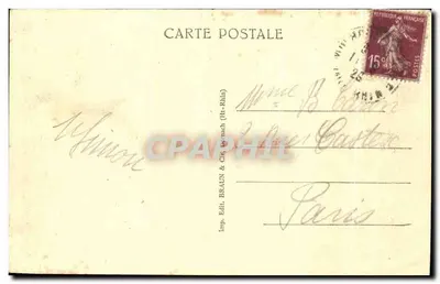 Mulhouse — Bank Francji, ulica Sauvage — wydawca Braun & Cie, nr 981 — Rewers