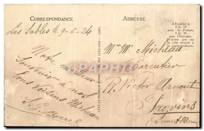 LES SABLES-D'OLONNE — Widok na Jaskini Piekielnika — LL n°110 — Rewers