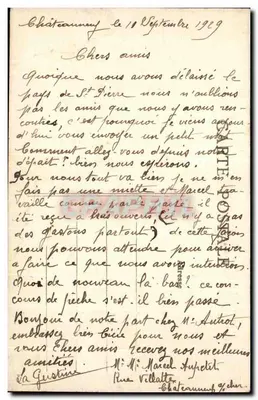 Châteauneuf-sur-Cher — De Basiliek van Onze Lieve Vrouw der Kinderen — Algemene Uitzicht — Uitgever G. B. n°75 — Achterkant