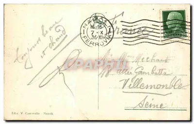 Napoli — Widok — Ediz. V. Caresvallo — Rewers