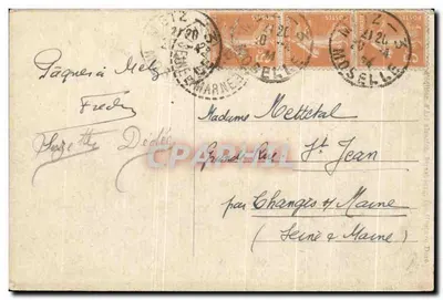 Metz — Katedra — wydawca nieznany — Rewers