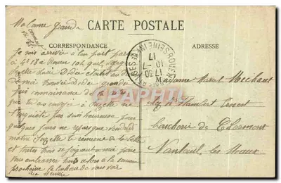 Rouen — Wieża, w której Jeanna z Arc została zamknięta w 1431 i stary zamok zbudowany przez Filipa Augusta w 1204 — C. V. - 499 — Rewers