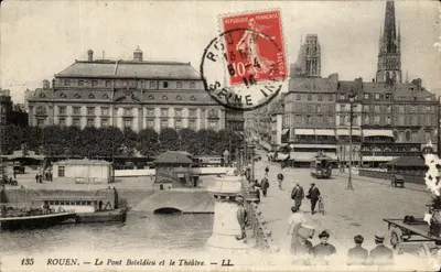 Rouen — Le Pont Boieldieu et le Théâtre — LL. n° 135