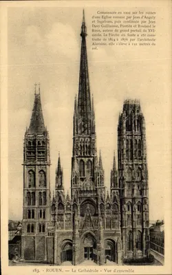 Rouen — La Cathédrale — Vue d'ensemble — Édition La Cligogne, n° 183
