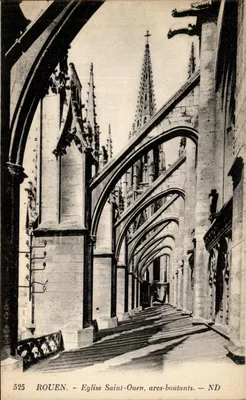 Rouen - Église Saint-Ouen, arcs-boutants — ND