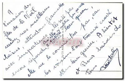 Dziecię Jezus na Bożym Narodzeniu — anioły i dzieci — tekst 'Woję Noël' — Rewers