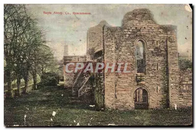 Bilhete postal antigo Irlanda Boyle Abbey Roscommon