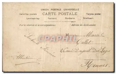 Dziewczyna z koroną kwiatów — 'CUEILLIES POUR VOUS' — wydawca nieznany, nr 538 — Rewers