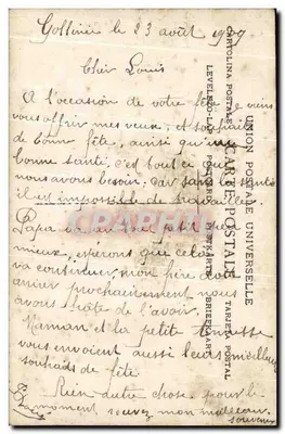 Giovane donna che tiene un grande mazzo di fiori — San Luigi — Irène, n° 3363 — Verso