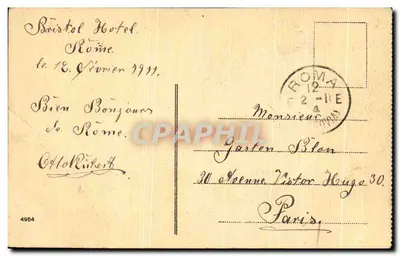 Stara pocztówka Papieża SS Pio XX — Rewers