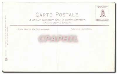 O Huracão — cena de tempestade na praia — edição Raphael Tuck & Sons, Paris — Verso