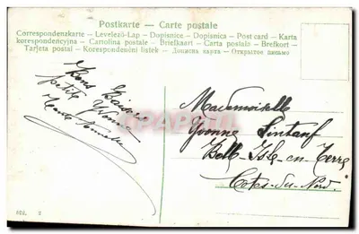 Petite fille en chapeau décoré — éditeur Doux Souvenir — n° 522 — Verso