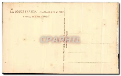Château de Cheverny — Châteaux de la Loire — Édition d'Art YVON, Paris — Verso