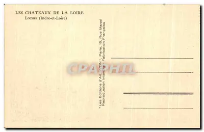 Castelli della Loira — Loches (Indre-et-Loire) — Les Éditions d'Art Yvon — Verso