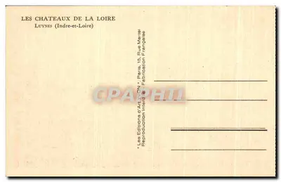 Zamek Luynes — Indre-et-Loire — Wydawnictwo Art YVON — Rewers