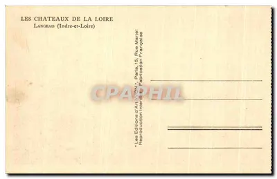 Castello di Langeais — Indre-et-Loire — Les Éditions d'Art VYON, Paris — Verso