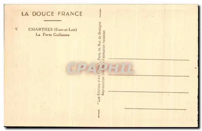 Chartres (Eure-et-Loir) — Drzwi Guillaume — Wydawnictwo Art Vivant — Rewers