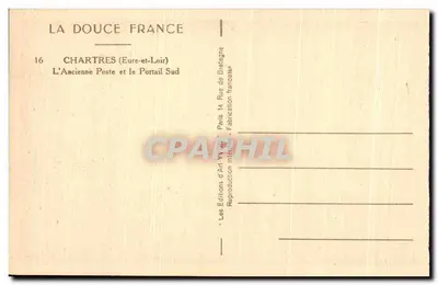 Chartres (Eure-et-Loir) — L'Antica Posta e il Portale Sud — Edizioni d'Arte Yvon — Verso