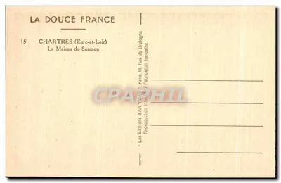 Chartres (Eure-et-Loir) — Dom Rybaka — Éditions d'Art Yvonne — Rewers