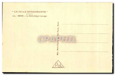 Reims — La Bibliothèque Carnegie — Éditeur Pol — Verso