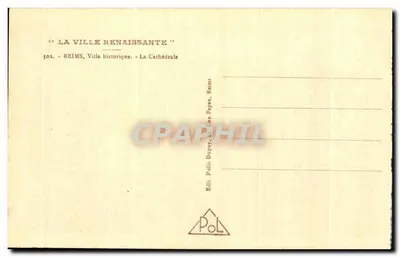 Reims — Katedra — Wydawca Polin Dupuy, Reims, nr 502 — Rewers