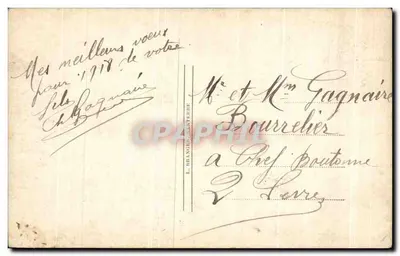 Pássaro branco e buquê de flores — Boa Ano — editor L. Branche-Antérieure, n° 3587 — Verso