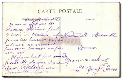 Cena de café — Está chovendo Bergère — Fototipo A. Bergère & Cie, Namer — Verso