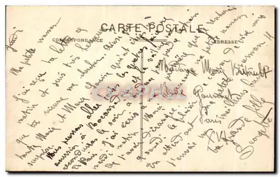 Bilhete postal antigo Château De Bournazel Cour d'Honneur — Verso