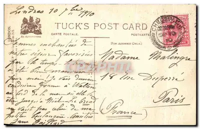 Londres. London Bridge — vue animée avec véhicules et piétons — éditeur Tuck's Post Card — Rewers