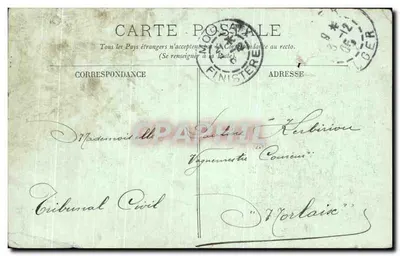 Bilhete postal antigo Tipo Judeu Argelino Judaica — Verso